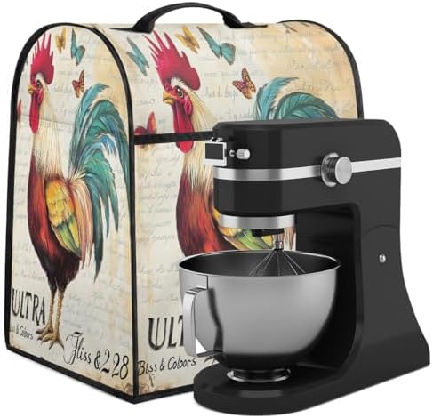 Rooster Animal Kitchen Aid Covers Foldable Washable Stand Mixer Dust Cover