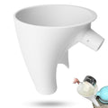 Upgraded Flour Funnel for Kitchen Aid Mixer,Flour Funnel- Stand Mixer Attachment,Secure-Fit No-Spill Funnel with Deep Pour Design, Improved Stability & Easy-Clean Attachment -Large Size (White)