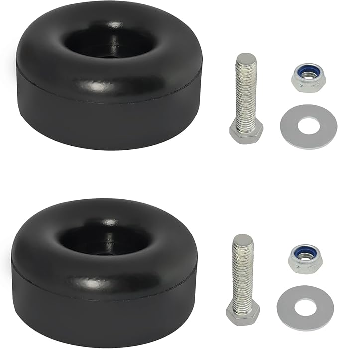 Heavy Duty Rubber Anti Vibration Feet Pads for Generators, Pressure Washers, Air Compressors, Round Rubber Bumper, 1 X 2.5 in Vibration Dampeners with Screw Kits (2 Pack)