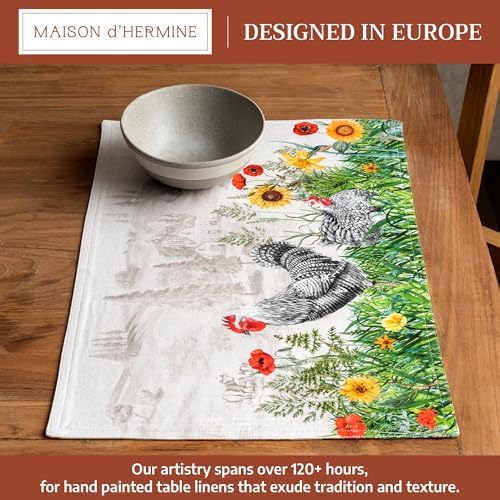Maison d' Hermine Placemats Set of 4 Reusable 100% Cotton (13"x19")