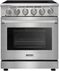 KOSTCH 30 inch Professional Electric Range with 5 Heating Elements Cooktop, 4.55 Cu. Ft. Convection Oven Capacity, Smooth Glass Top, in Stainless Steel, KOS-30RE06H (Stainless Steel)