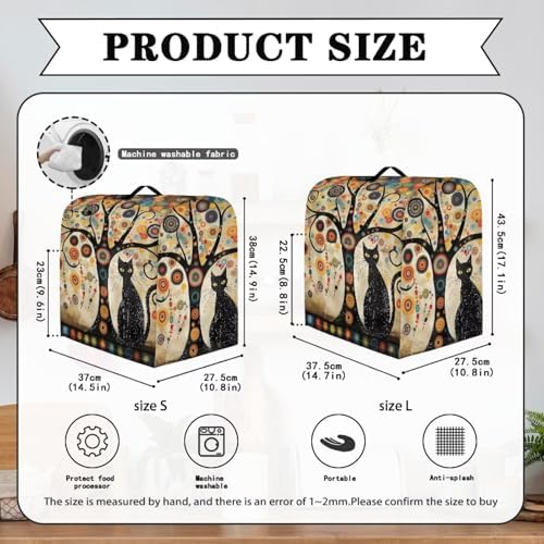 Stand Mixer Covers Black Cat Flower Print Dust Mixer Covers for Stand Mixer Kitchen Counter Mixer Parts & Accessories Decor for Kitchen Kid Mixer Cover