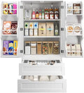 Gizoon 47" Pantry Cabinet with 2 Drawers and 6 Door Shelves, White