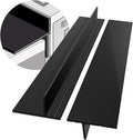 Gosmol Silicone Stove Gap Covers Folding,25 Inches Stove Gap Filler 2pcs,Kitchen Sealing Strip Between Electric Stove,Countertop,Oven Spacer Black