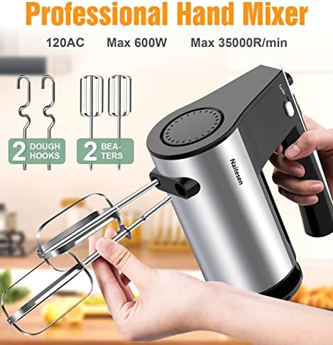 600W Electric Hand Mixer with 6 Piece Mixing Bowls