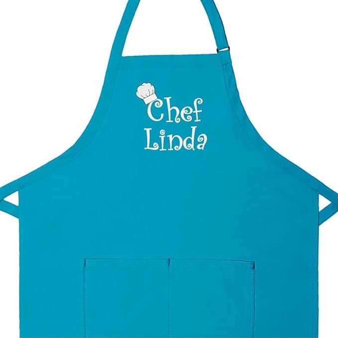 Made in the USA Personalized Embroidered Premium Adult Apron for Men Women Fathers Mothers Day Kitchen BBQ Grilling Gift