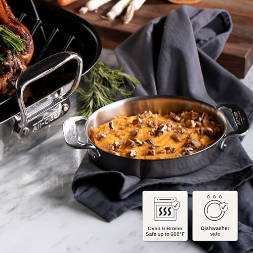 All-Clad Specialty Stainless Steel Oval Roasting Pan, 7 Inch Baking Set