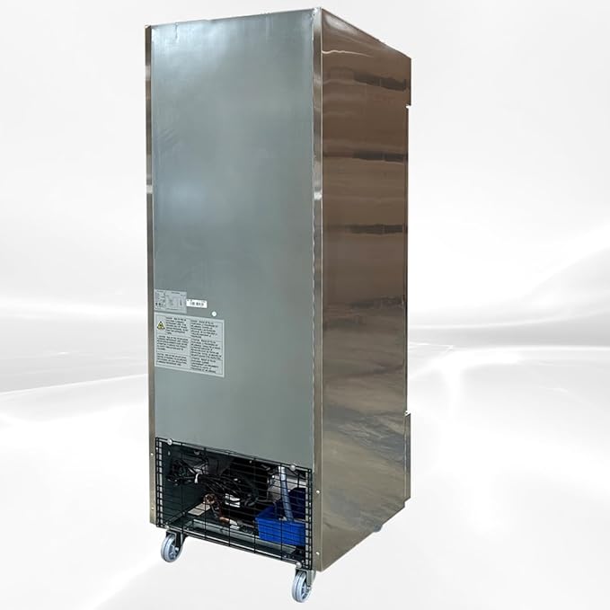 Commercial Refrigerator 1-Door Solid Upright Reach in Stainless Steel NSF 27" Width, Capacity 17.2 Cuft, Bottom Mounted Restaurant Quality Kitchen Cooler Fridge AKR-06881, NSF Certified
