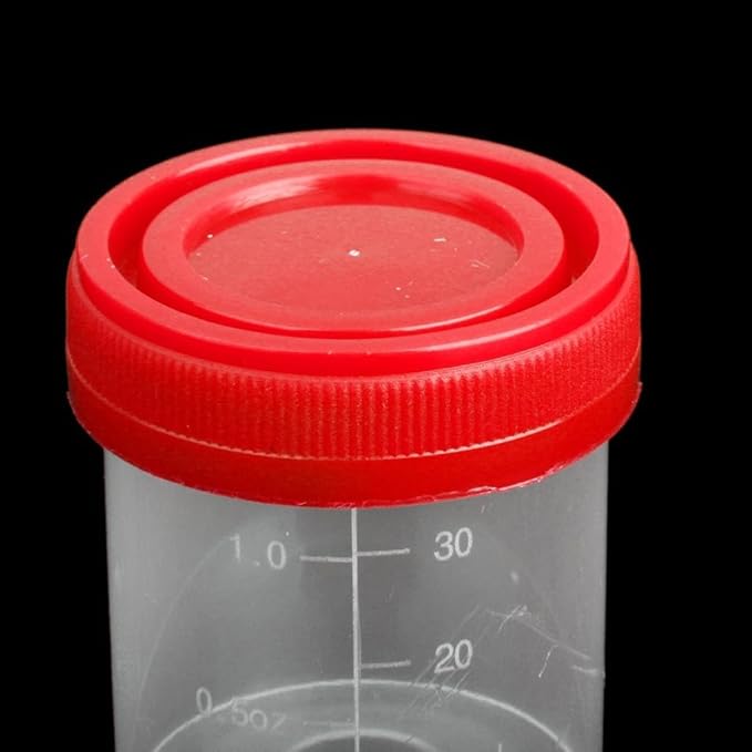 Measuring Cup Plastic Graduierten Measuring Cup Sterile Container with Lid 40ML 5Pcs Random Color