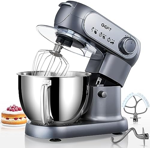 Stand Mixer, 6QT Mixers Kitchen Electric Stand Mixer, Dough Mixer Gray