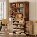 IRONCK 72" Kitchen Pantry Cabinet with Drawer and Sliding Racks