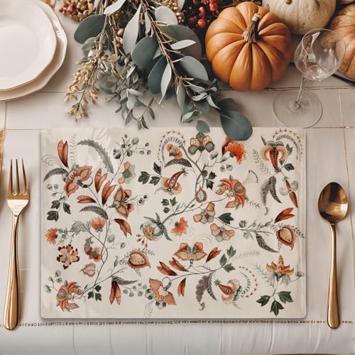 Maison d' Hermine Placemats Set of 4 Reusable 100% Cotton (13"x19")