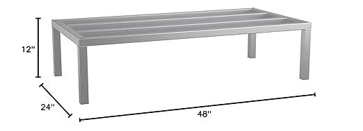 48'' x 24'' x 12'' Aluminum Dunnage Rack - 1780 lb. Capacity
