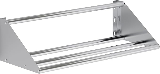AmGood 42 in. Stainless Steel Tubular Glass Rack Shelf. Holds 2 Dish Racks. NSF.
