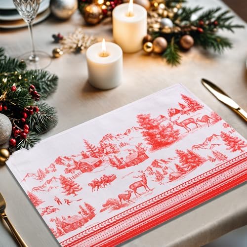 Maison d' Hermine Placemats Set of 4 Reusable 100% Cotton (13"x19")
