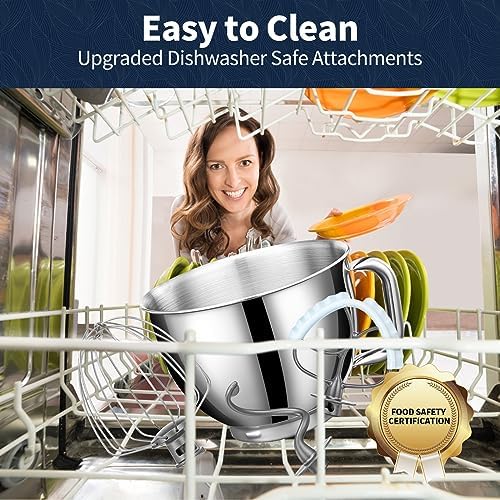 Stand Mixer, 6QT Mixers Kitchen Electric Stand Mixer, Dough Mixer Gray