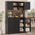 ComfyCorner 71" Pantry Cabinet, Kitchen Storage Cabinet with LED & Outlet