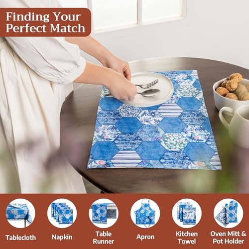 Maison d' Hermine Placemats Set of 4 Reusable 100% Cotton (13"x19")