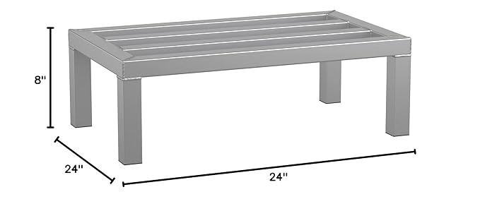 24'' x 14'' x 8'' Aluminum Dunnage Rack - 1300 lb. Capacity