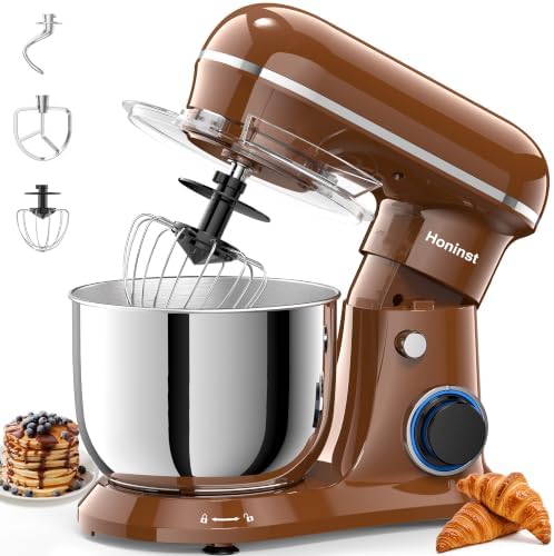 Honinst 4QT Electric Stand Mixer, 10-Speed Tilt-Head Compact Kitchen Mixer