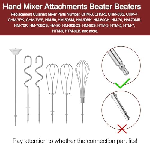 Hand Mixer Beaters Attachments for Cuisinart Hand Mixer CHM Series