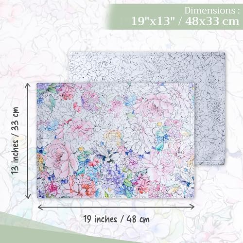 Maison d' Hermine Placemats Set of 4 Reusable 100% Cotton (13"x19")