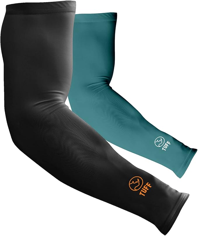 TUFF Compression Cooling Arm Sleeves - UPF 50 Arm Sleeves for Men & Women…
