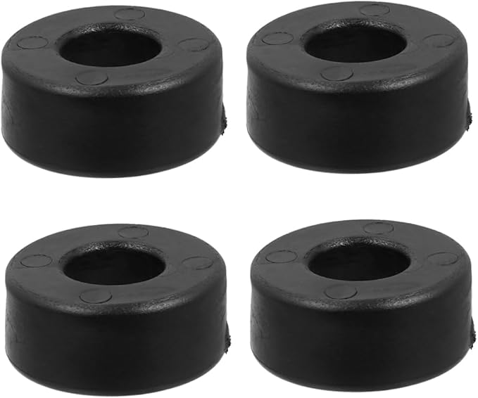 Fitness Equipment Pads 4 Pack of Round Rubber Bumpers Anti-Shock Gaskets for Exercise Machines Easy Install for Gym Use