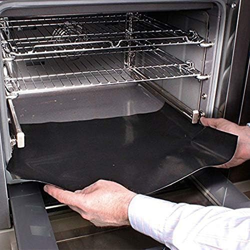 Oven Liners for Bottom of Oven/Electric Oven/Gas Oven/Toaster Oven/Air Fryer,Nonstick Heavy Duty Resuable Grill Mat PFOA Free Oven Mat Oven Protector Liner Baking Cooking Supplies,4 Pack,16x20 IN