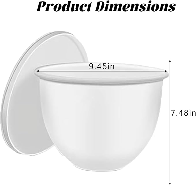 Silicone Kitchen Bowl Liner, Mixing Bowl Accessory with Lid, and Baking & Cooking Attachment for 5-Quart Tilt-Head Stand Mixers—No Bowl Replacement Required