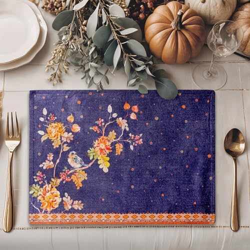 Maison d' Hermine Placemats Set of 4 Reusable 100% Cotton (13"x19")