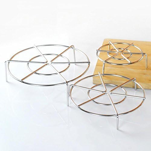 Steam Rack,Steaming Rack Stand,Steamer Basket,Heavy Duty Stainless Steel Metal Multi-function By Meleg Otthon (5.9" Diameter X1.2"High)