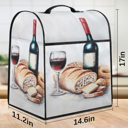 Red Wine Kitchen Aid Covers Foldable Washable Stand Mixer Dust Cover