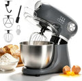 Electactic 5.3 Quart Electric Stand Mixer With 12 Speed, Low Noise, Grey