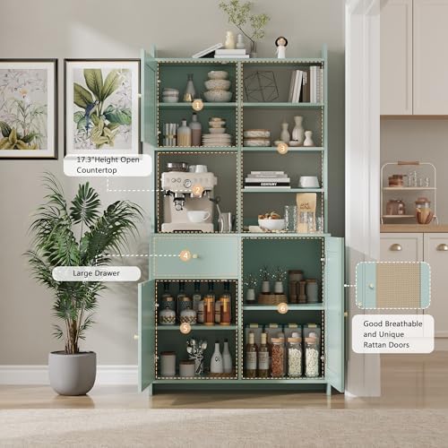 IDEALHOUSE Kitchen Pantry Cabinet with Adjustable Shelf