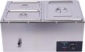 Electric Steam Table Food Warmer 3-Pan 600W Commercial Buffet Servers and Warmers, 22Qt Stainless Steel Electric Buffet Food Warmer, Restaurant Catering Buffet Warmer, 86-185℉ Temp Control