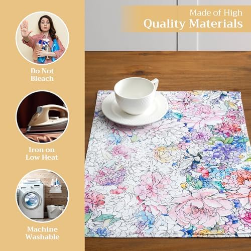 Maison d' Hermine Placemats Set of 4 Reusable 100% Cotton (13"x19")