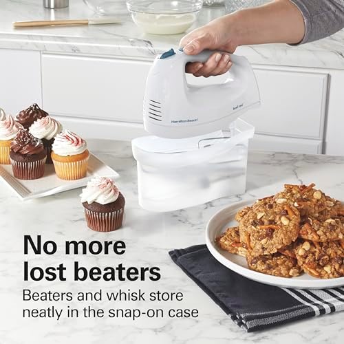 Hamilton Beach 6-Speed 250W Electric Hand Mixer Bundle with 1 Liter 1500W Glass Electric Tea Kettle