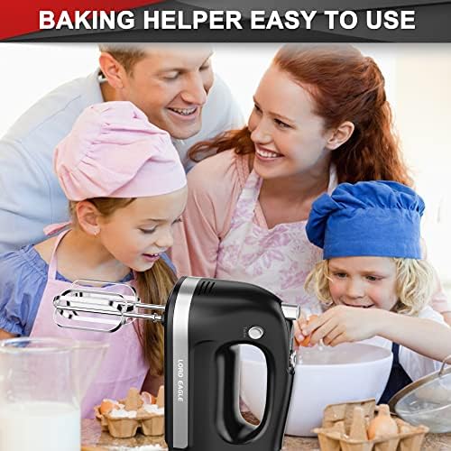 Lord Eagle Hand Mixer Electric Handheld 400W 5-Speed Lightweight, Black