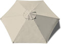 EliteShade USA 7.5FT Replacement Covers 6 Ribs Market Patio Umbrella Canopy Cover (CANOPY ONLY) (Beige-8)