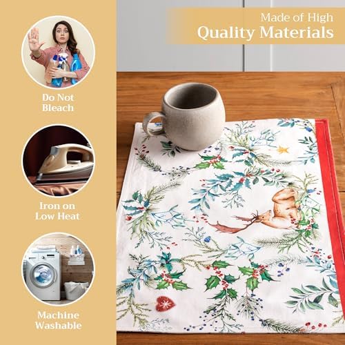 Maison d' Hermine Placemats Set of 4 Reusable 100% Cotton (13"x19")