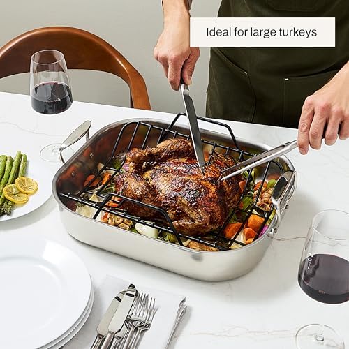 All-Clad Stainless Steel 13" x 16" Roaster with rack