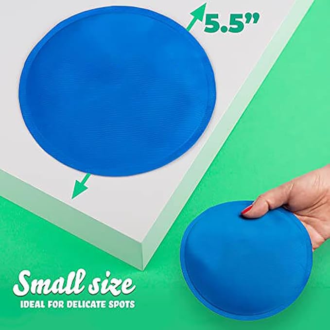 Small Ice Packs for Injuries Reusable - Kids Ice Packs for Boo Boos for Injuries Reusable Kids, Toddler – Baby Colic Relief (2 Pcs x 5.5") (Blue)