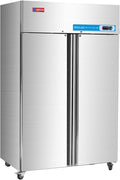 WESTLAKE 48" W Commercial Refrigerator 2 door 2 Section Stainless Steel Reach in Solid door Upright Fan Cooling 36 Cu.ft Cooler for Restuarant, Bar, Shop, etc