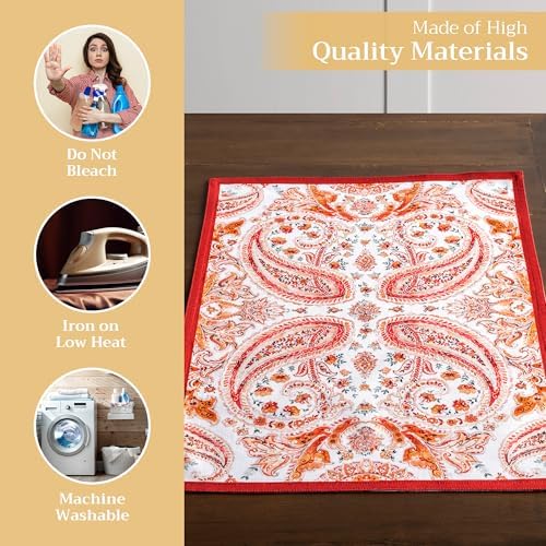 Maison d' Hermine Placemats Set of 4 Reusable 100% Cotton (13"x19")