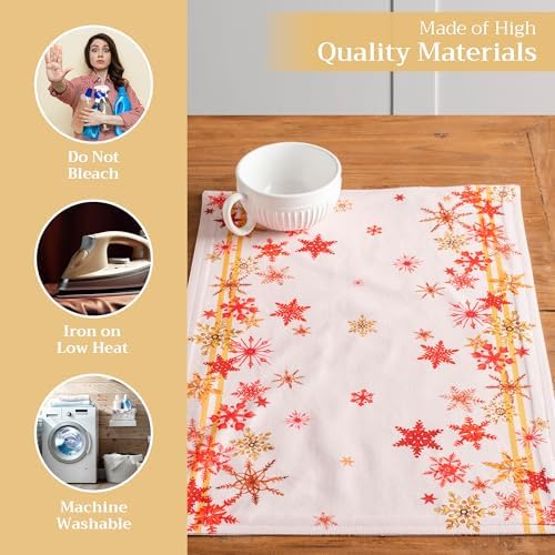 Maison d' Hermine Placemats Set of 4 Reusable 100% Cotton (13"x19")