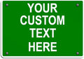 Aluminum Weatherproof Metal Sign Multiple Sizes Custom Personalized Text Here Green White Directions Horizontal Street Signs 14x10Inches