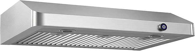 JOCO 42 Inch Under Cabinet Range Hood, 900 CFM Stainless Steel Kitchen Vent Hood, 4-Speed Knob Control C01-42K
