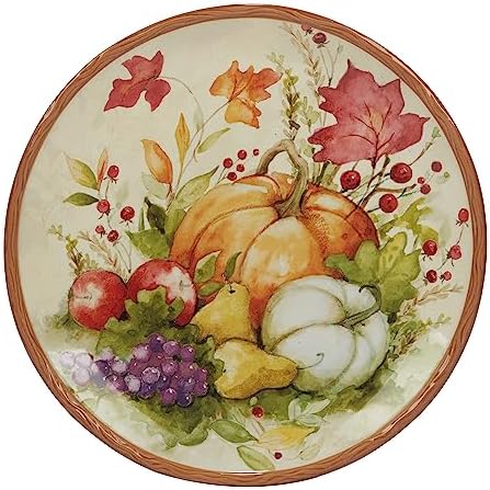 Certified International Harvest Blessings 10.75" Dinner Plate, Multicolor, Large, Set of 4