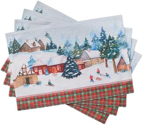 Maison d' Hermine Placemats Set of 4 Reusable 100% Cotton (13"x19")